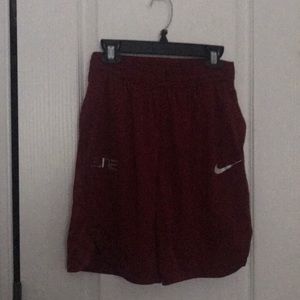 Nike Elite boys burnt red sports shorts